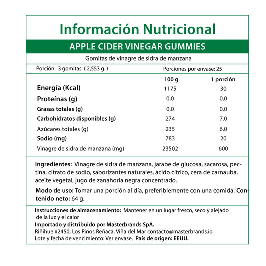 Vinagre De Manzana 75 Gomitas Veganas Nature's Truth