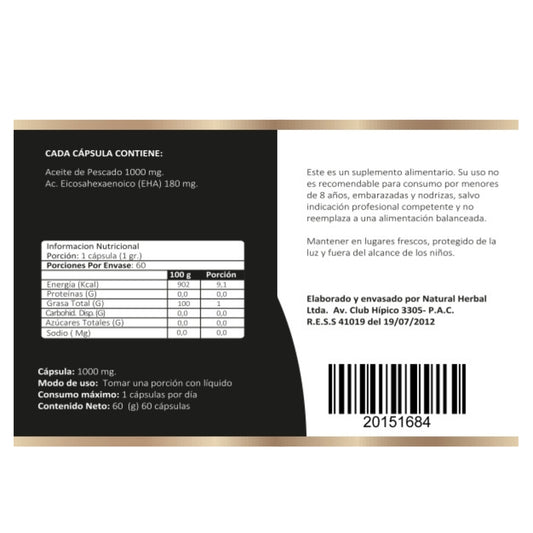 Omega 3 - 800 EPA-400 DHA 1000 Mg