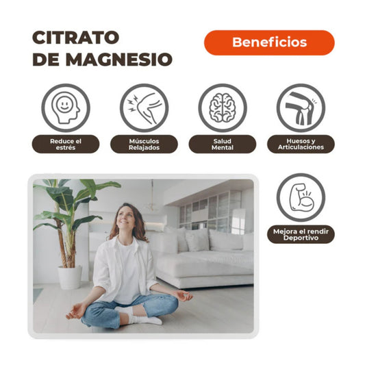 Citrato De Magnesio 400 Mg 90 Cápsulas
