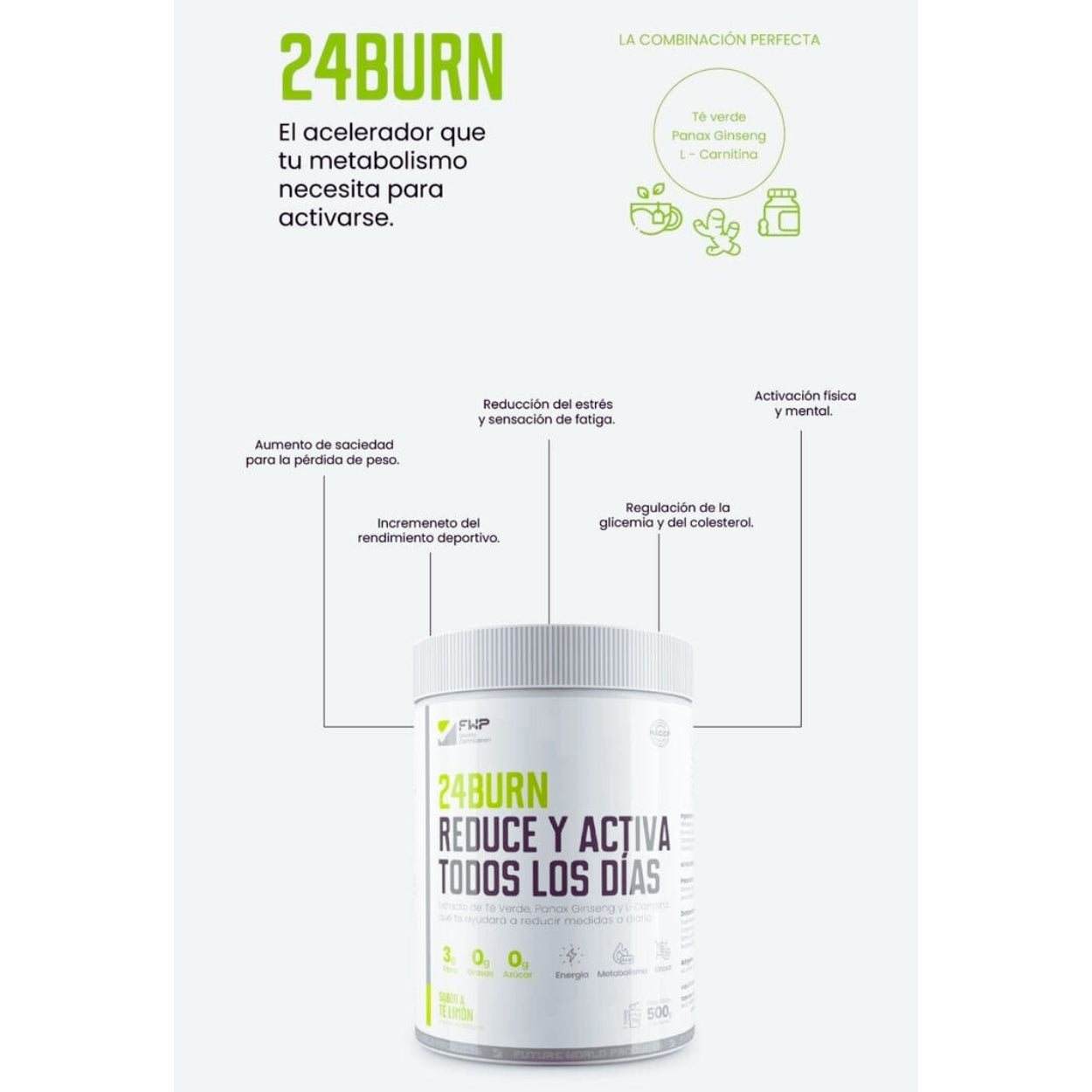 24 Burn Suplemento Reduce Y Activa Todos los Dias