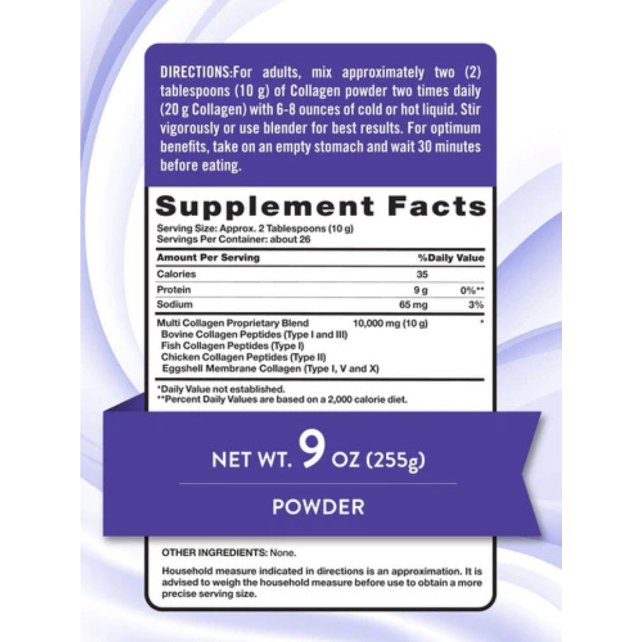 Colageno Multi Collagen Peptidos Tipo I, Ii, Iii,v,x En Polvo 225gr