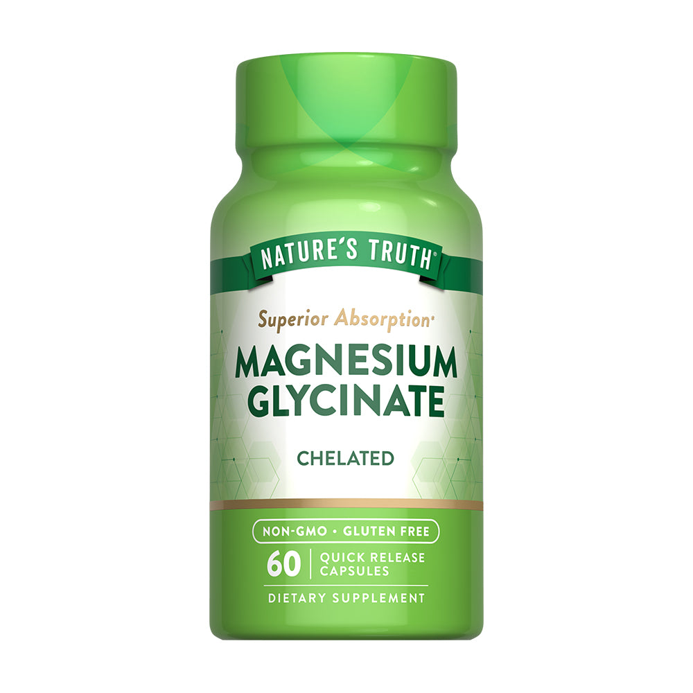 Magnesio Glicinato 200mg, 60 Cápsulas Nature's Truth