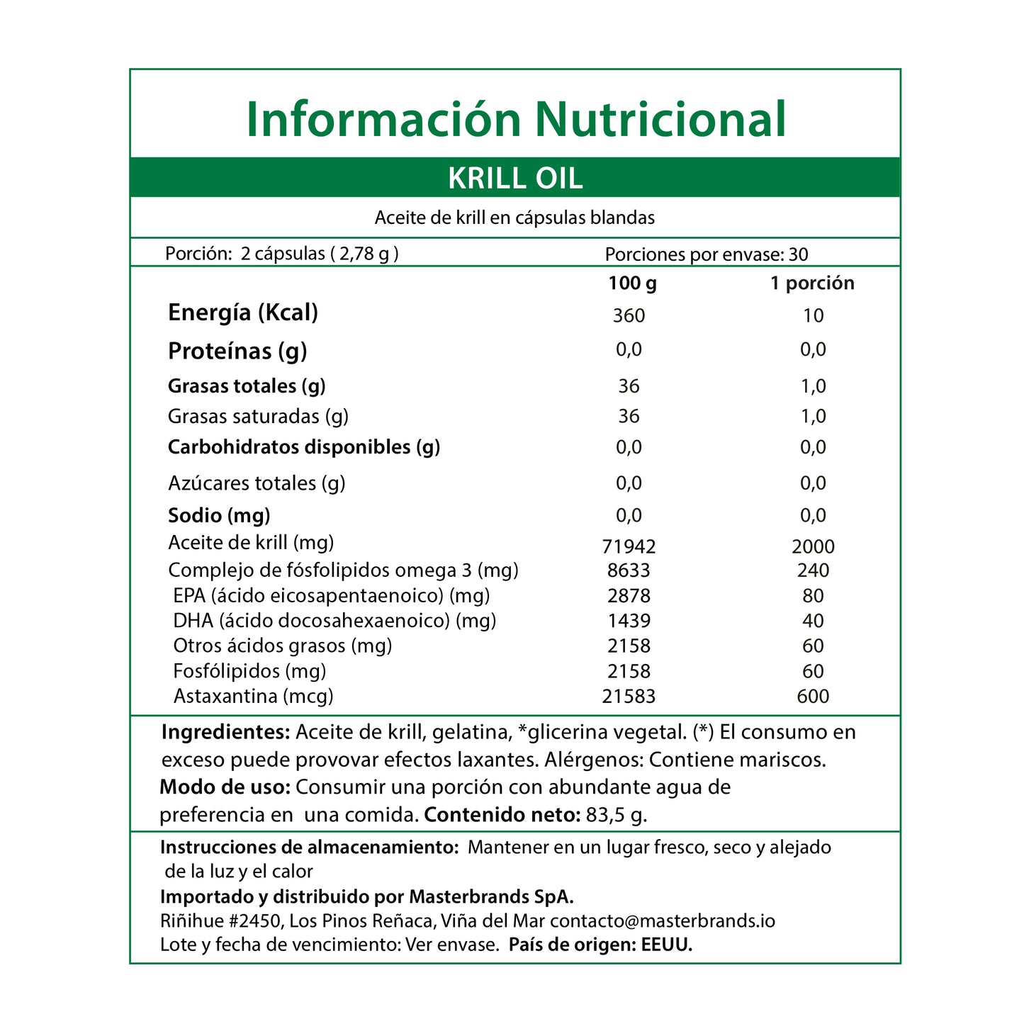 Krill Oil Omega 3 2000mg 60 Capsulas Blandas Nature's Truth