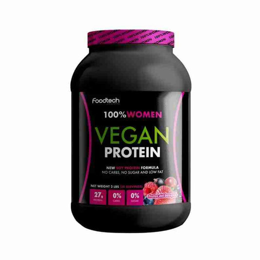 100% Women Vegan Protein 2 Lb - Foodtech Sabor Frutos Del Bosque