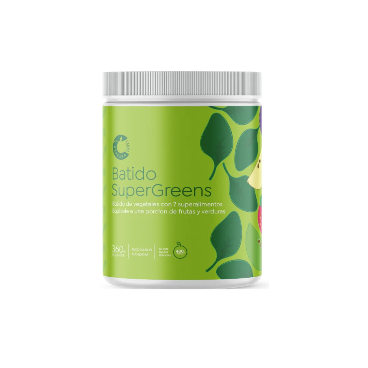 Cascara Foods Batido Supergreens Frutas Y Verduras 360g