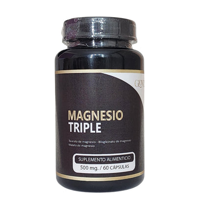 Triple Magnesio Taurato-bisglicinato-malato 500 Mg 60 Caps.