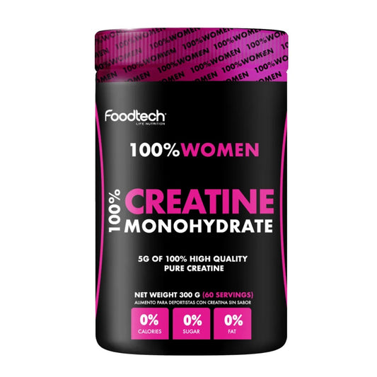 Creatina 100% Women Whey Foodtech 300gr - Sabor Sin Sabor