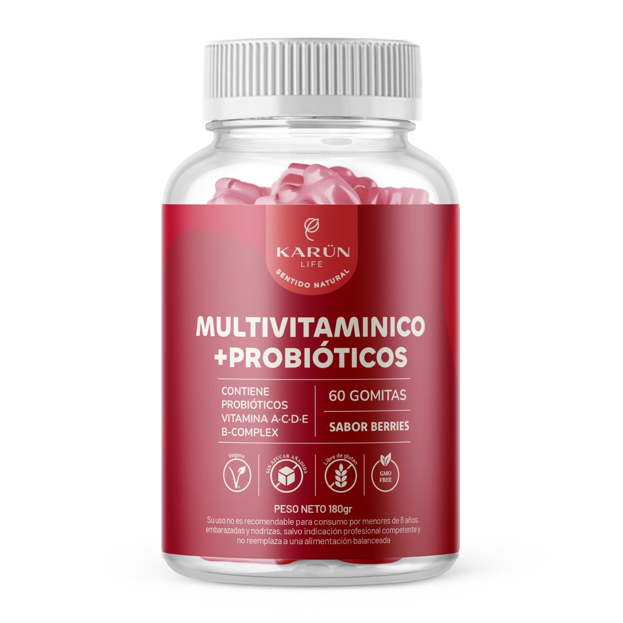 Multivitamínico + Probióticos-Vitamina A,C, D, E Y B | 60 Gomitas