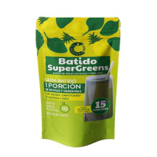 Batido Supergreens Frutas Y Verduras Sabor Piña Tropical 180g