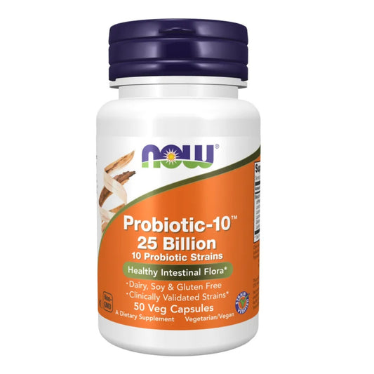 Probiótico-10 25 Billones- Now 50 Capsulas Veganas