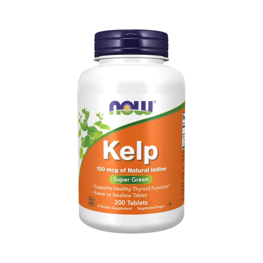 Kelp 150mg Now- Fuente De Yodo Glándula Tiroides.