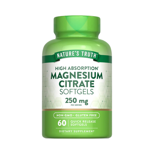 Citrato De Magnesio 250mg 60 Softgels De Natures Truth