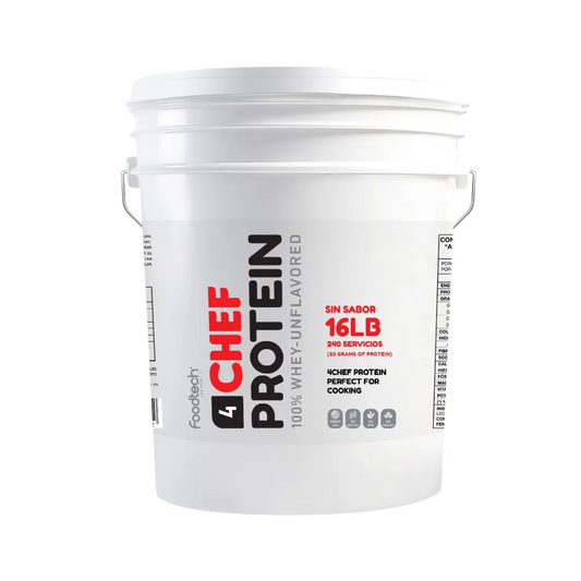 Proteina 4Chef 100% Whey Protein 16 Lbs 240 Porciones - Foodtech