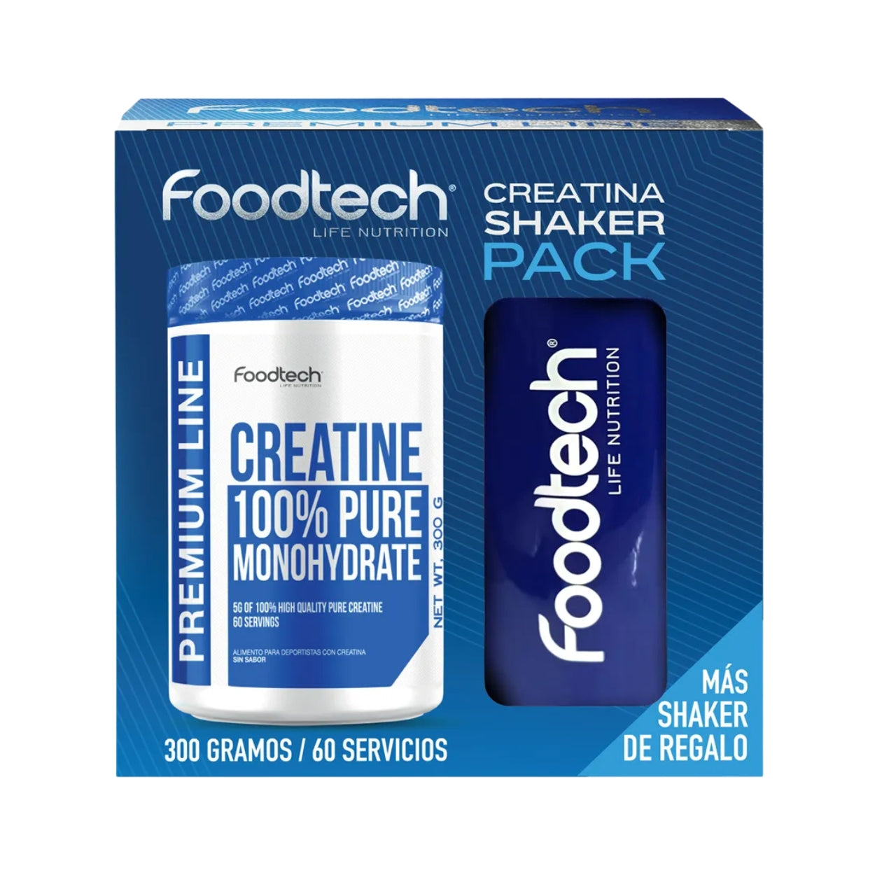 Pack Creatina 300gr + Shaker - Foodtech