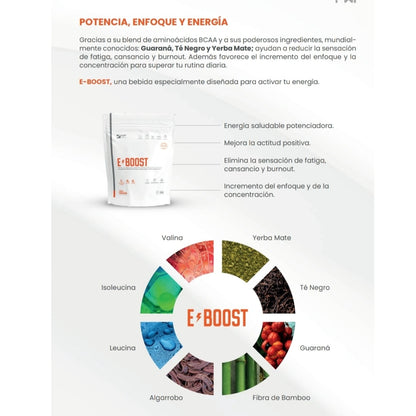E-boost Energizante Natural Sabor Mandarina 0% Azúcar FWP