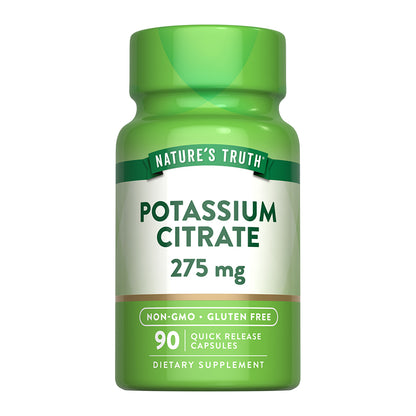 Citrato Potasio 275 Mg 90 Capsulas - Nature's Truth Sabor