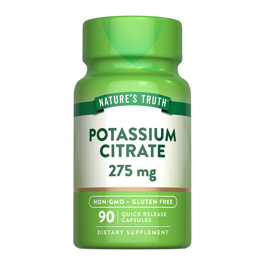 Citrato Potasio 275 Mg 90 Capsulas - Nature's Truth Sabor
