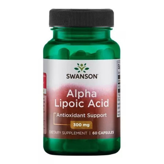 Acido Alpha Lipoico 300 Mg/ Swanson 60 Caps  Sin Sabor